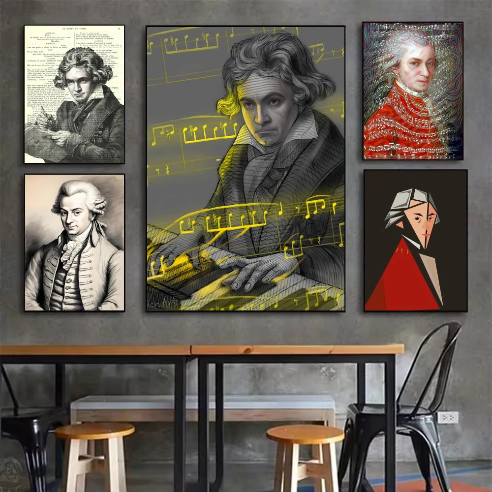Interior Design Ideas - ملصق M-Mozart للموسيقى الكلاسيكية، ملصقات فنية