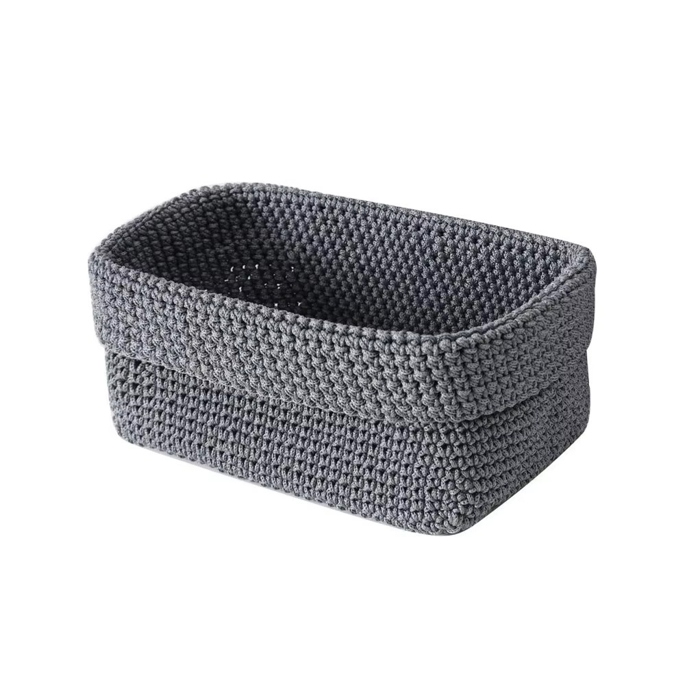 Woven Basket Set - سلة تخزين مستطيلة منسوجة يدويًا من