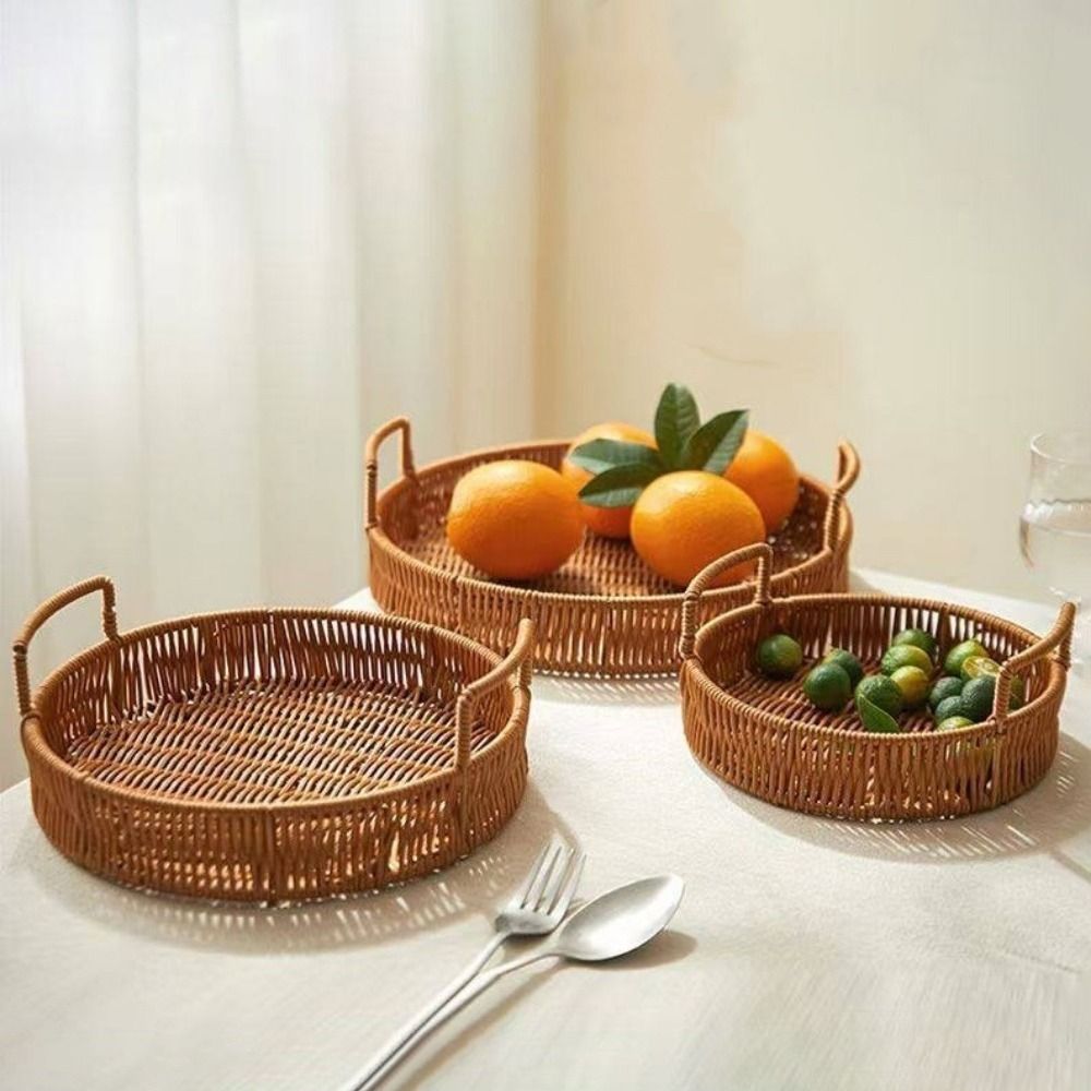 سلة تخزين كبيرة السعة من البلا - مراجعة Rattan Tray Handle وسعره