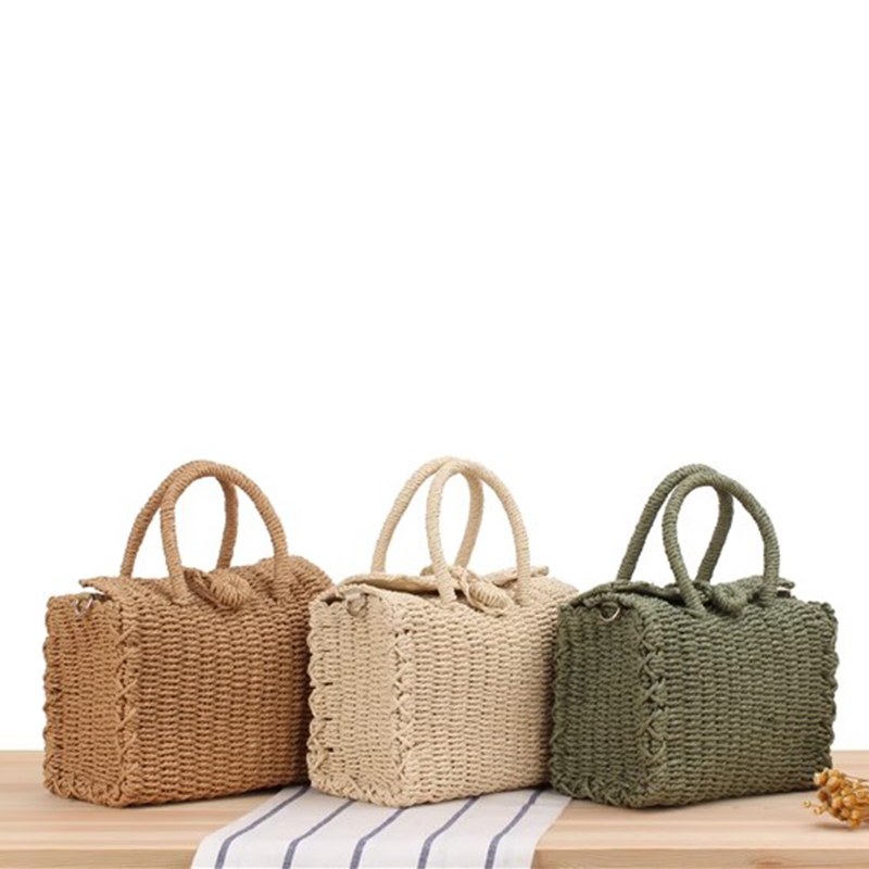 حقيبة شاطئ صيفية من القش للنسا - مراجعة Woven Basket Set وسعره