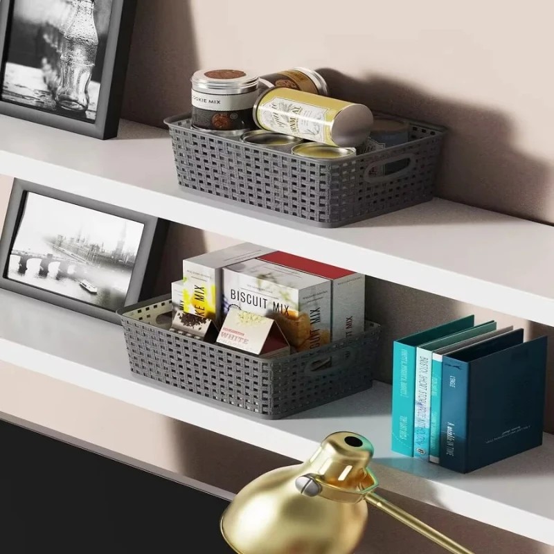 صندوق تخزين بلاستيكي منسوج جان - مراجعة Woven Basket Set وسعره