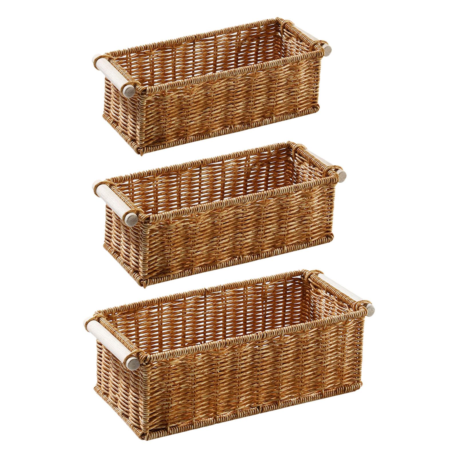 سلة تخزين الروطان المقلدة صيني - مراجعة Woven Basket Set وسعره