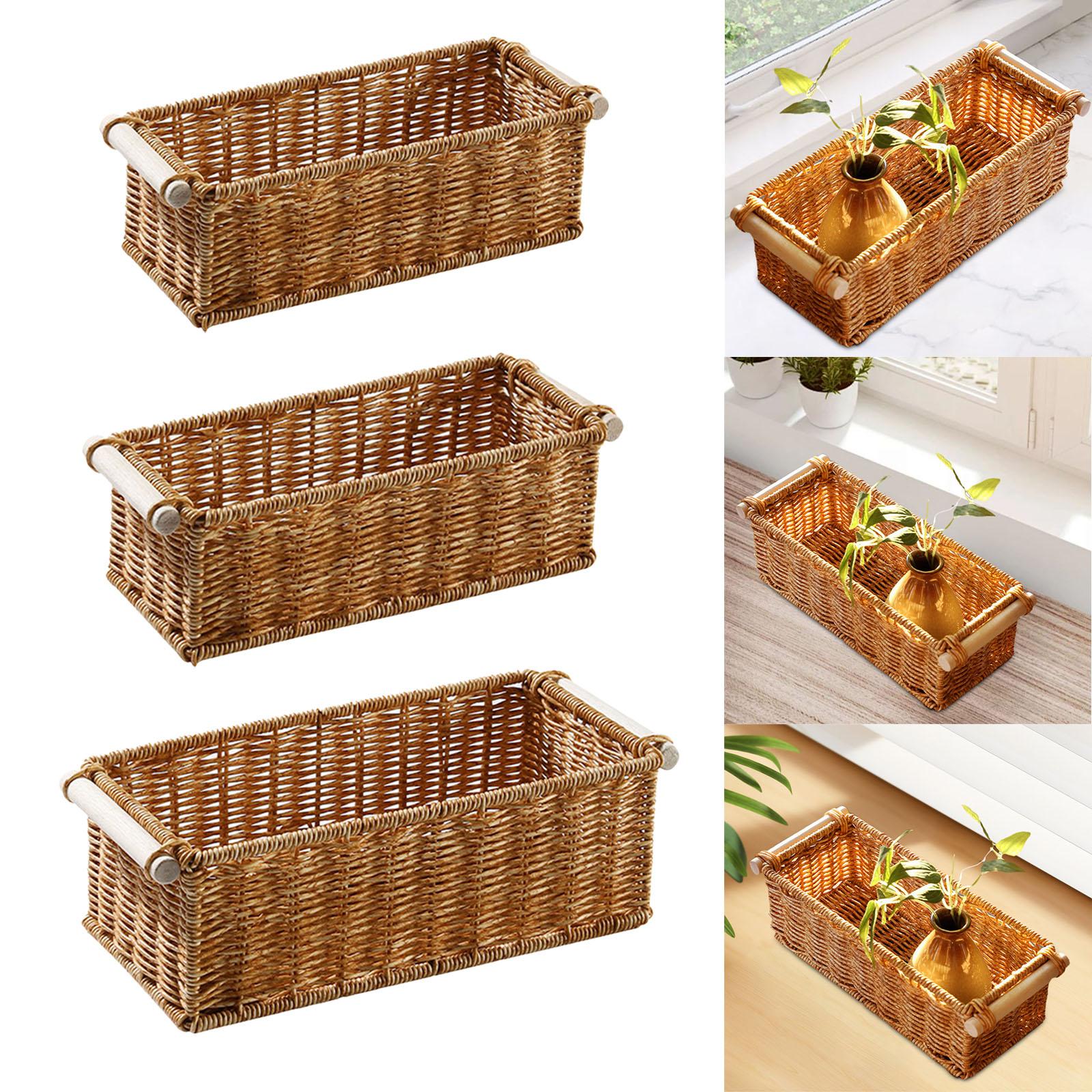 سلة تخزين الروطان المقلدة صيني - مراجعة Woven Basket Set وسعره