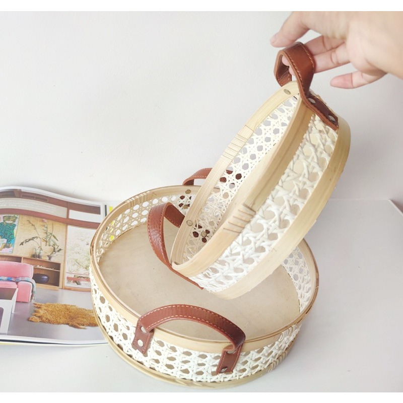 صينية خوص نورديكية عتيقة الطرا - مراجعة Rattan Tray Handle وسعره