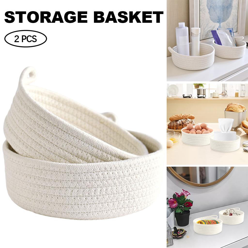 مجموعة سلال تخزين صغيرة مستدير - مراجعة Woven Basket Set وسعره