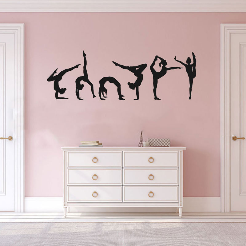مجموعة من 6 ملصق حائط للجمباز  - مراجعة Interior Design Ideas وسعره