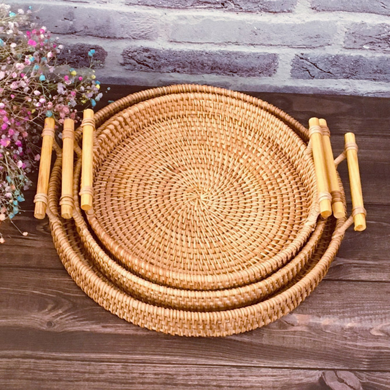 الروطان حزام مقبض سلة التخزين  - مراجعة Rattan Tray Handle وسعره