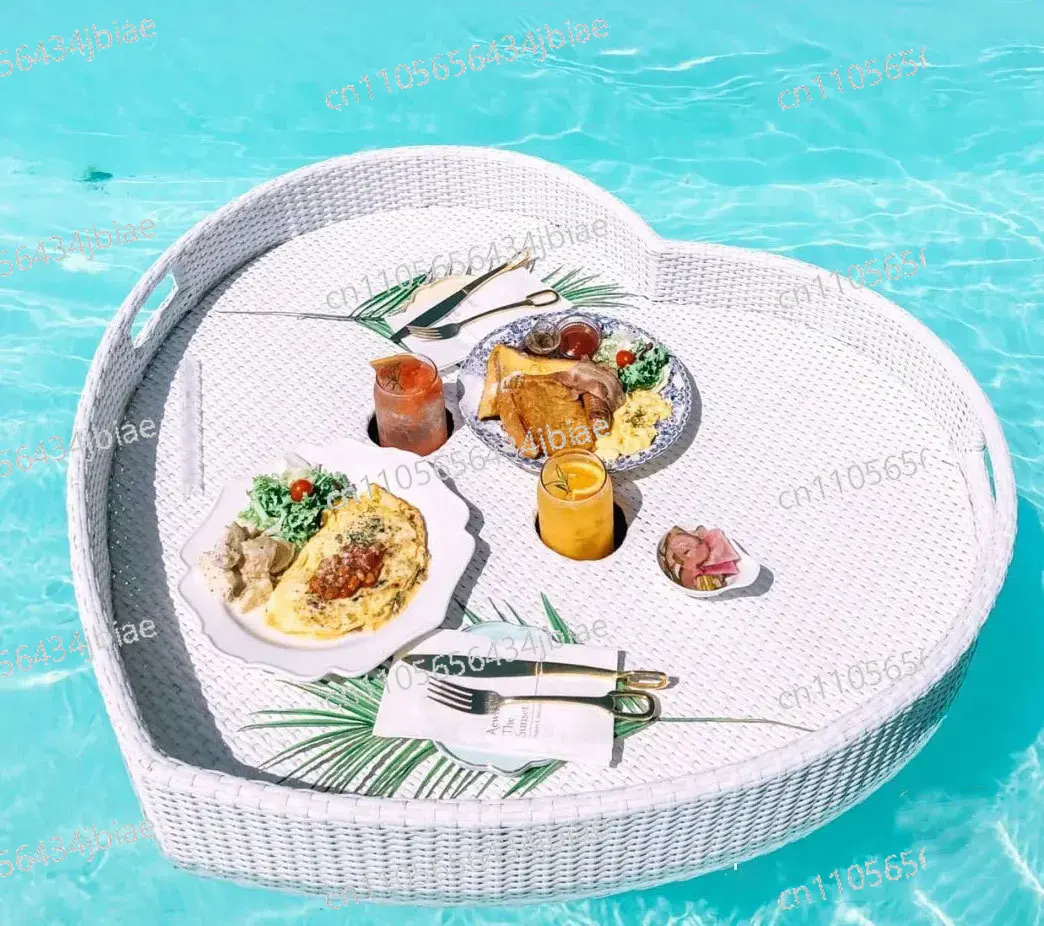 صينية عائمة دائرية من الروطان  - مراجعة Woven Basket Set وسعره