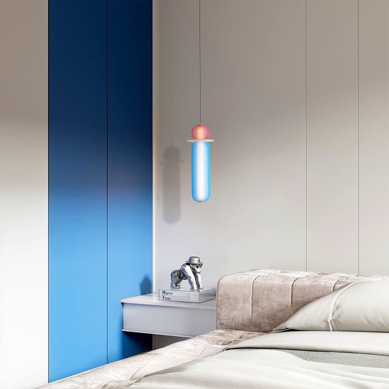 مصباح معلق زجاجي ملون بتصميم ع - مراجعة Interior Design Remote وسعره