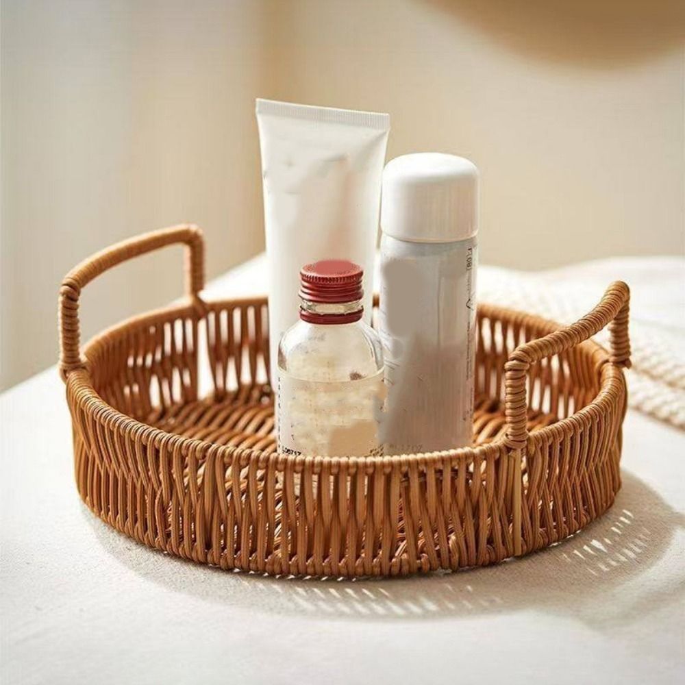 سلة تخزين كبيرة السعة من البلا - مراجعة Rattan Tray Handle وسعره