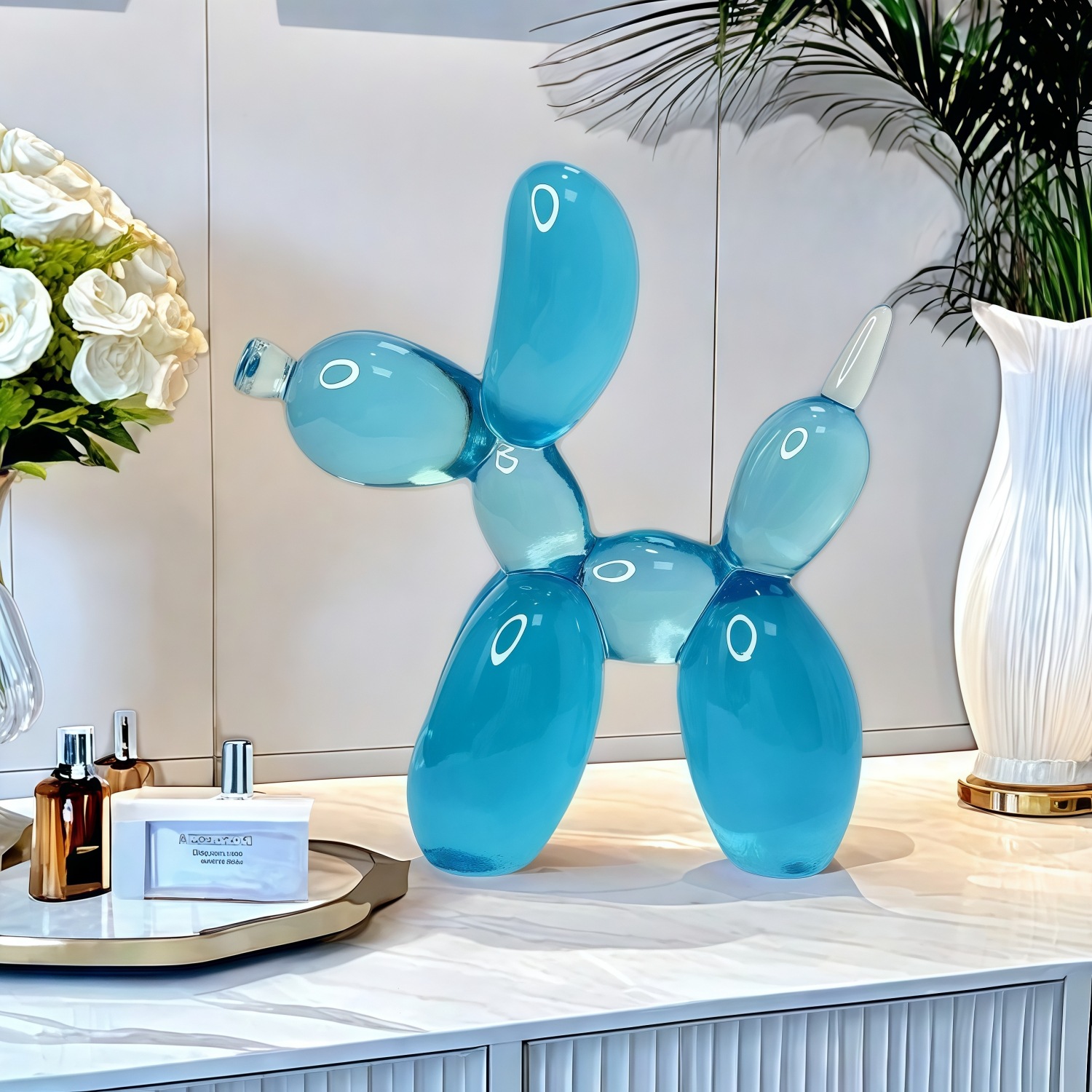 تمثال كلب شفاف إبداعي للديكور  - مراجعة Interior Design Apartment وسعره